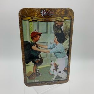 Norman Rockwell Collection 500 Piece Jigsaw Puzzle “Home From Camp” USA  Tin Box
